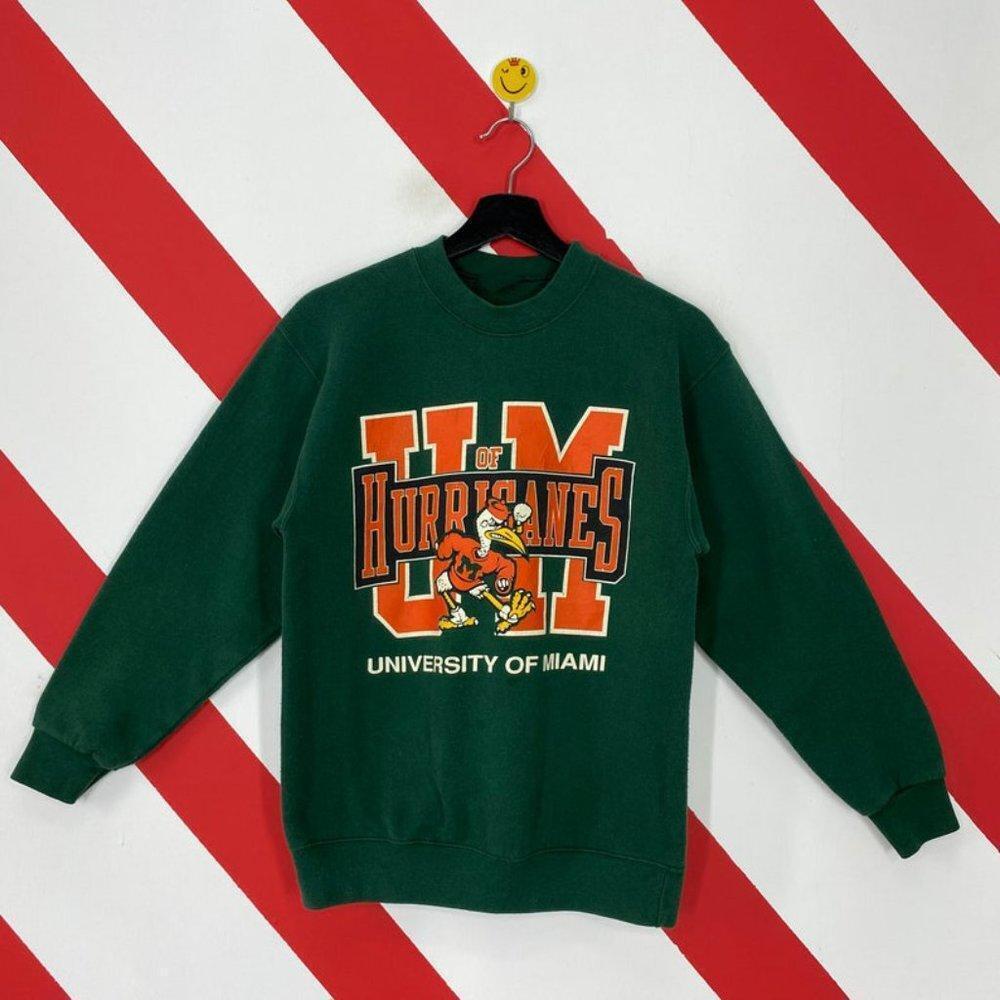 University Miami Sweatshirt Hurricanes Crewneck